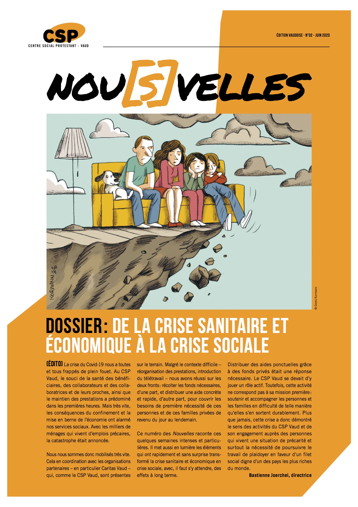 Nouvelles du CSP Vaud, juin 2020, de la crise sanitaire et économique à une crise sociale