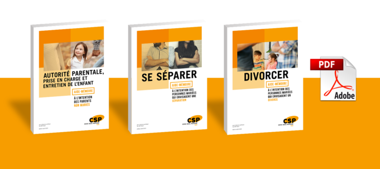 publications numériques sur la séparation, le divorce et les questions autour de l'enfant (autorité parentale et entretien)