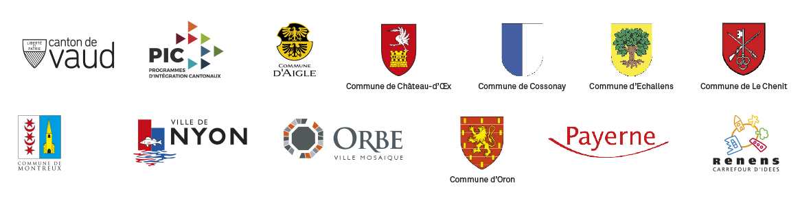Logo des partenaires des Permanences Info-Conseil Migration du CSP Vaud
