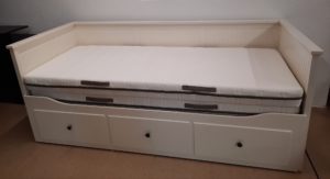Lit modulable, deux places, avec deux matelas, en vente au Galetas de la Broye, CSP Vaud
