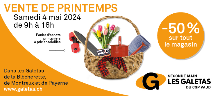 Vente de printemps - Galetas du CSP Vaud - Samedi 4 mai 2024