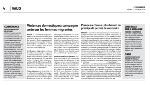 Violences domestiques: campagne axée sur les femmes migrantes