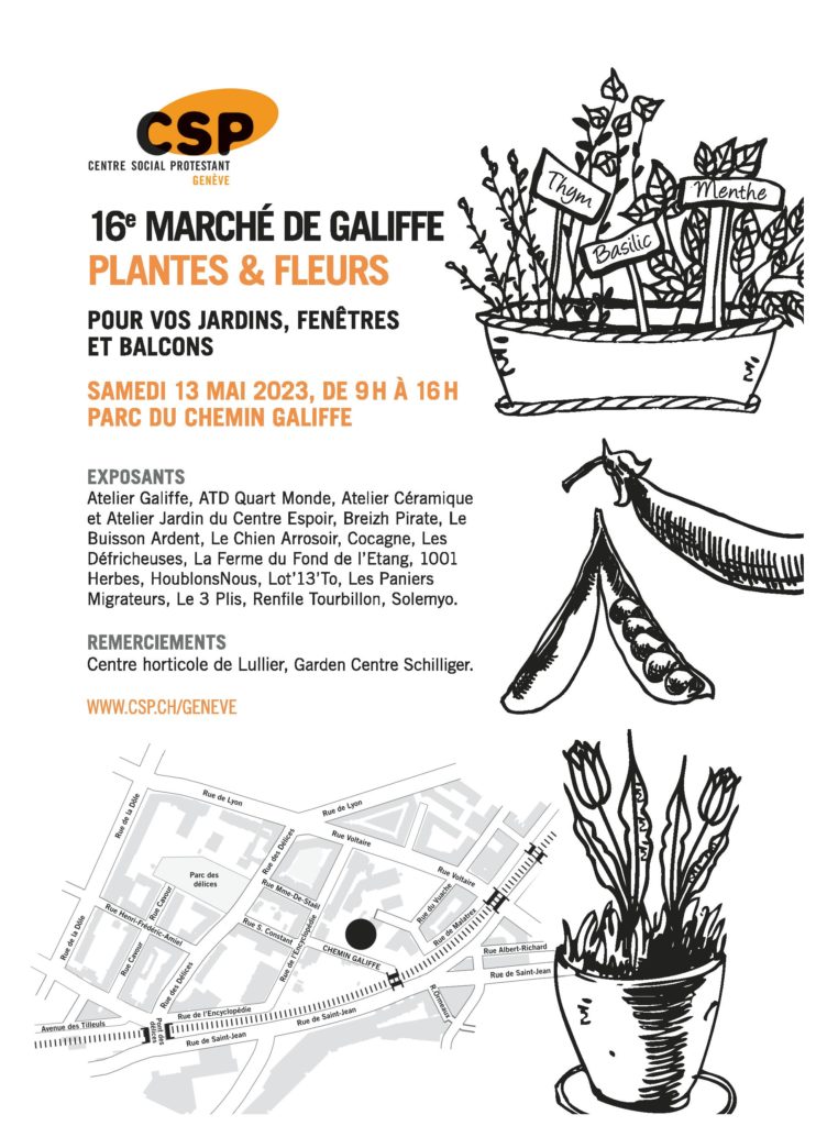 Flyer pour le 16e marché de Galiffe
