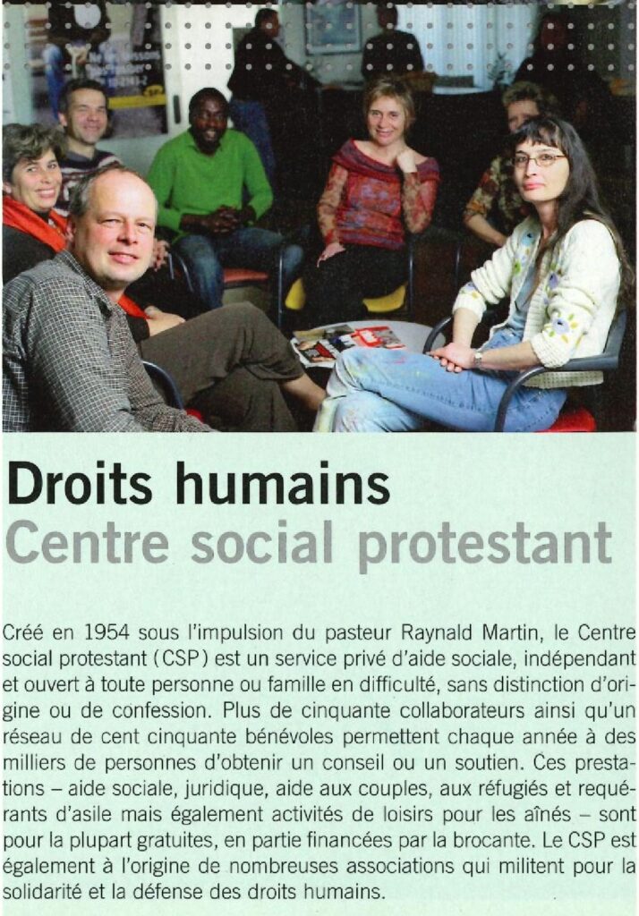 2007: le CSP reçoit le Prix des droits humains de la Ville de Genève